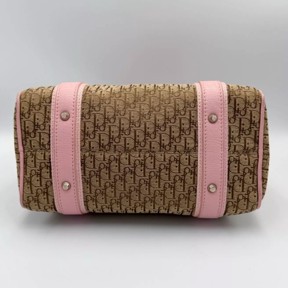 SOLDX RARE Auth Like New DIOR Street Chic Mini Boston Pink & Brown Women's Bag - Picture 6 of 14